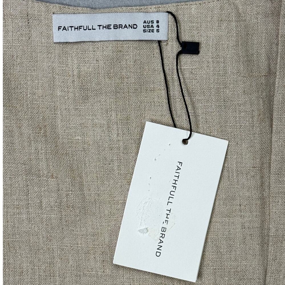 Faithfull the Brand Maya linen vest top, natural 4 $159 - Picture 4 of 6